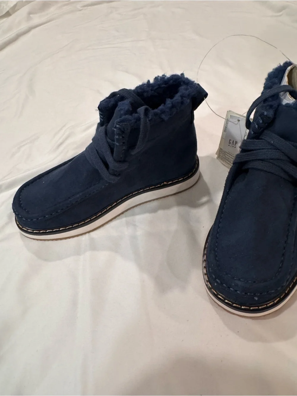 Gap Kids Navy Blue Suede Fleece-Lined Casual Shoes